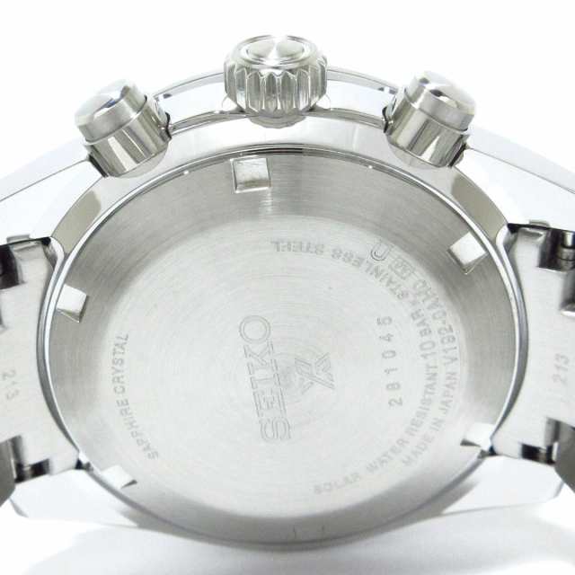 セイコー 腕時計美品  V192-0AH0 メンズ 黒