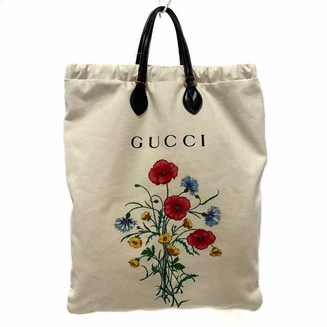 グッチ GUCCI トートバッグ レディース シャトーマーモント 552403 アイボリー×黒×マルチ キャンバス×レザー【中古】20231004