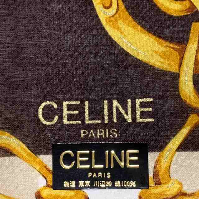 セリーヌ CELINE ハンカチ レディース - ベージュ×ダークブラウン