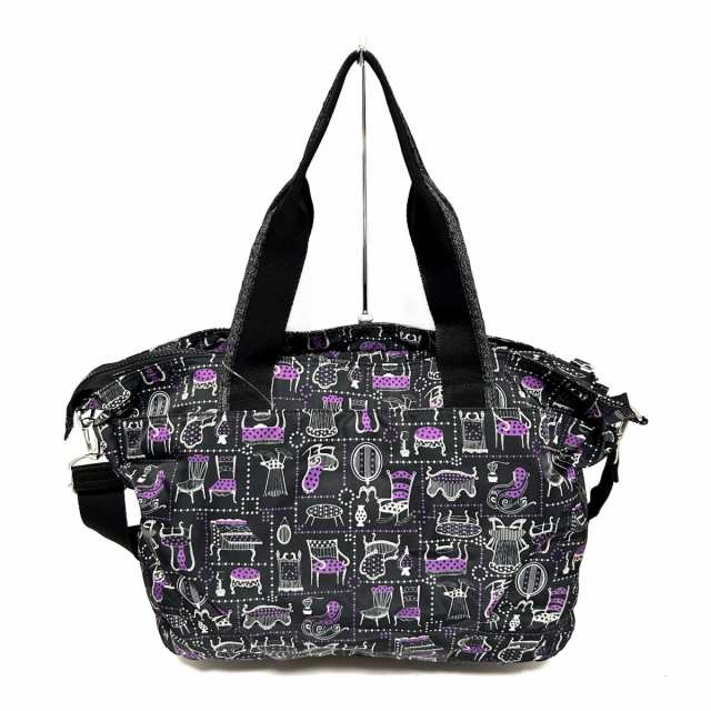 アナスイ ANNA SUI ボストンバッグ レディース 美品 - 黒×パープル