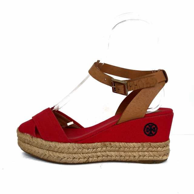 トリーバーチ TORY BURCH サンダル 8 レディース - レッド×ブラウン