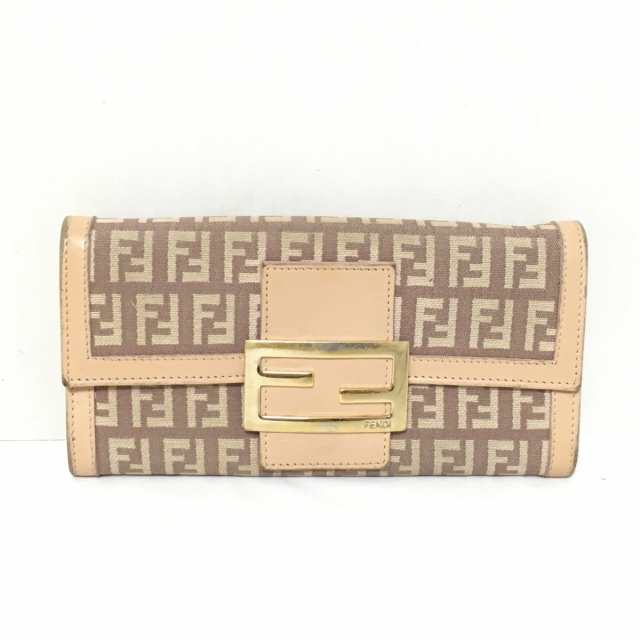 FENDI フェンディ ズッキーノ 長財布 ブラウン