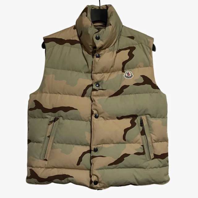 モンクレール ダウンベスト サイズ1 S メンズ 美品 TIB GILET ベージュ