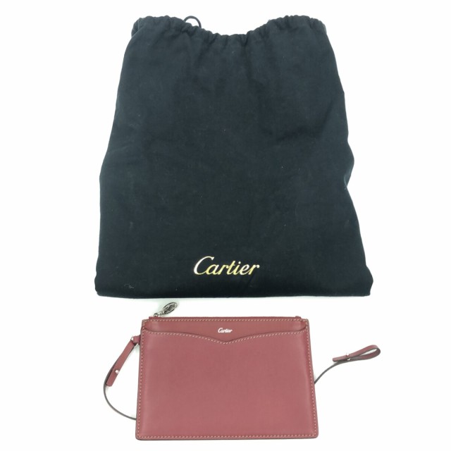 カルティエ Cartier トートバッグ レディース ハッピーバースデー ボルドー レザー【中古】20231007