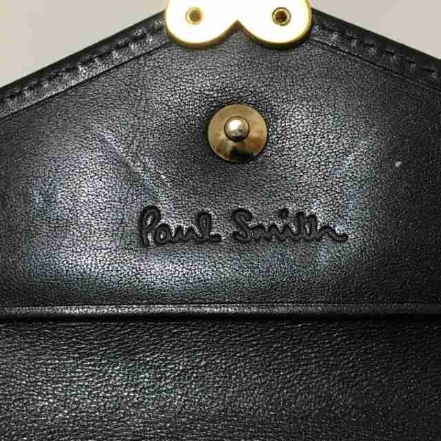 ポールスミス PaulSmith 名刺入れ レディース - 黒 レザー【中古