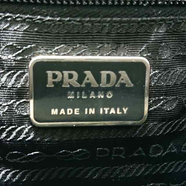 プラダ PRADA トートバッグ - レザー×プラスチック 黒 プラスチック