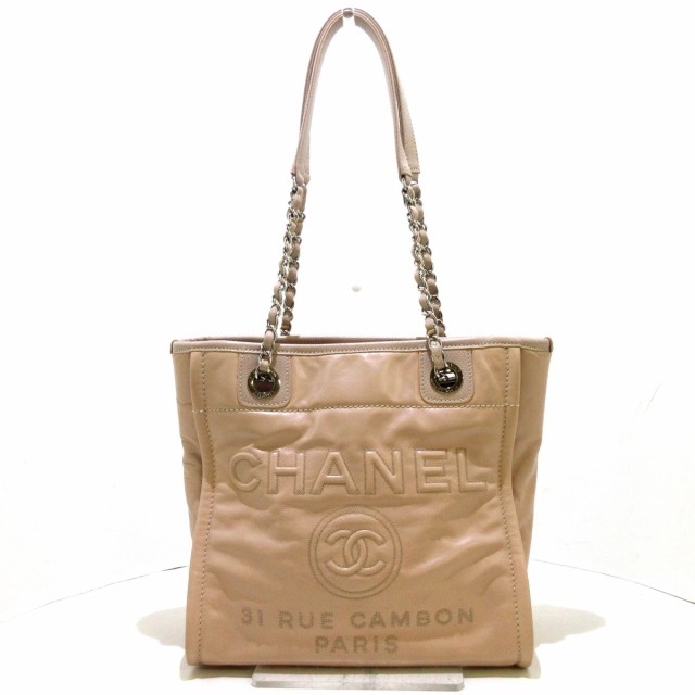 シャネル CHANEL トートバッグ レディース ドーヴィルラインPM A66939 ピンク  チェーンショルダー/シルバー金具【中古】20230930｜au PAY マーケット