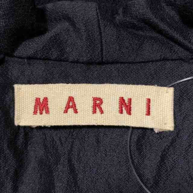 マルニ MARNI ワンピース サイズ38 S レディース - ダークネイビー 半袖/ひざ丈【中古】20230913