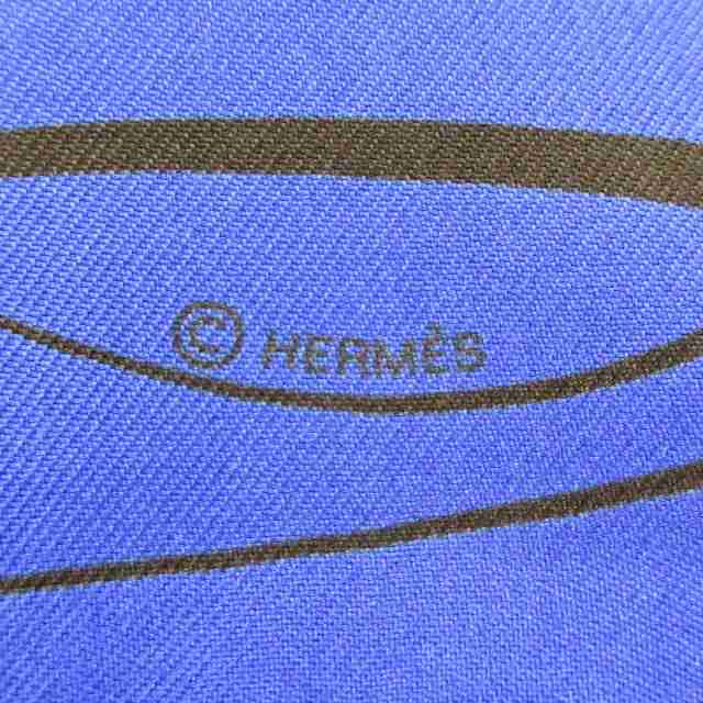 エルメス HERMES スカーフ レディース 新品同様 プチカレ ブルー