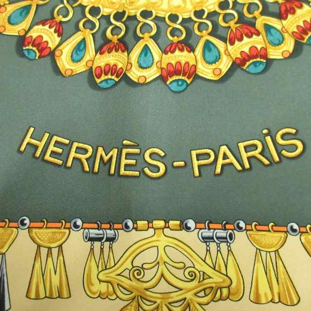 エルメス HERMES スカーフ レディース 美品 カレ90 ベージュ×ダーク