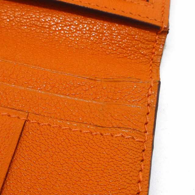 エルメス HERMES 長財布 レディース べアンスフレ オレンジ 新型