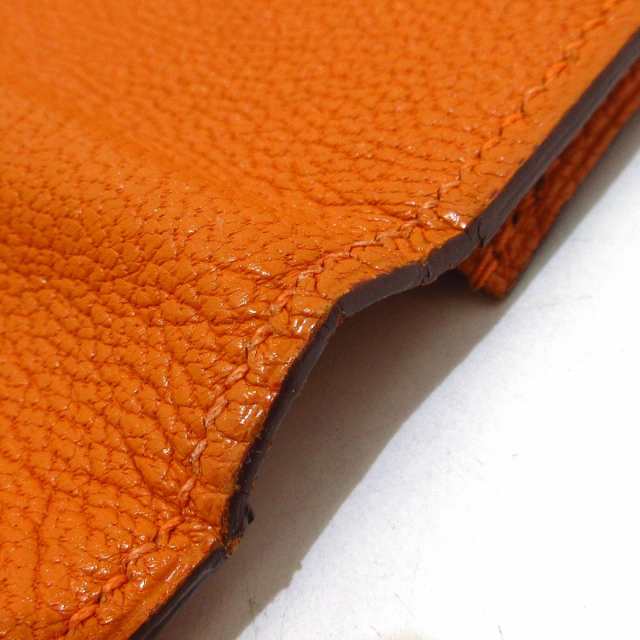 エルメス HERMES 長財布 レディース べアンスフレ オレンジ 新型