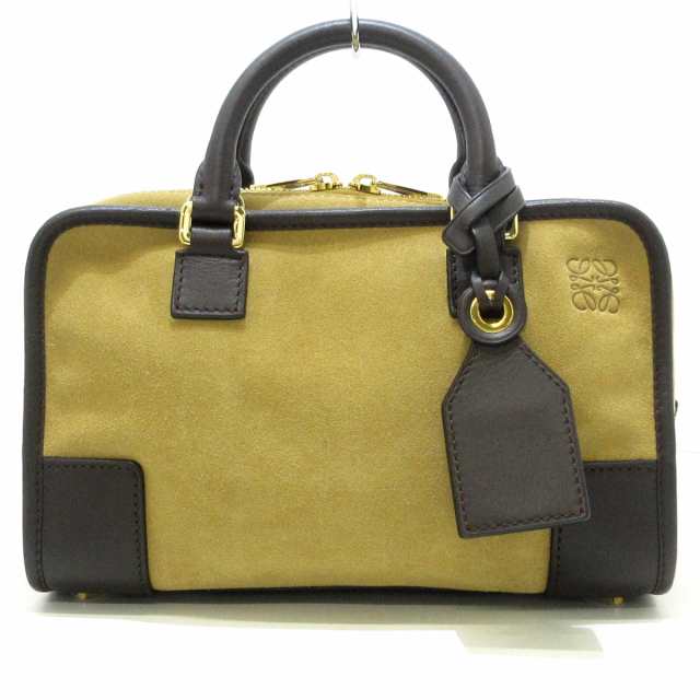 ロエベ LOEWE ハンドバッグ レディース アマソナ23 352.61.N71 アイボリー×ダークブラウン  スエード×レザー【中古】20230906｜au PAY マーケット