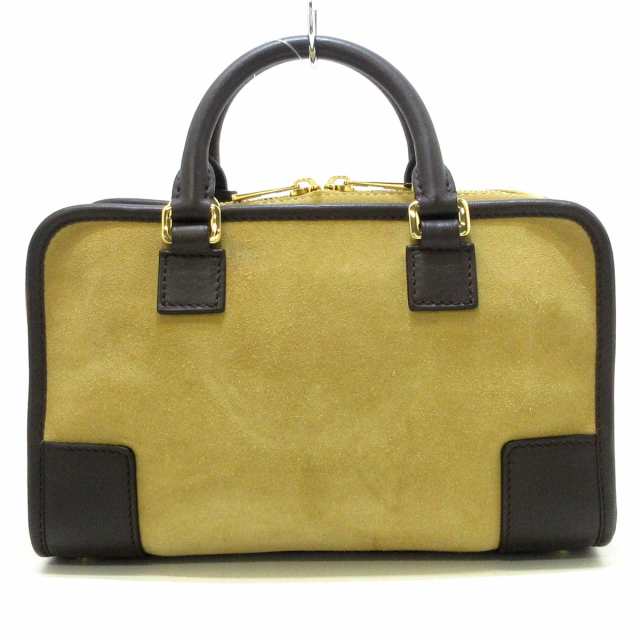 ロエベ LOEWE ハンドバッグ レディース アマソナ23 352.61.N71 アイボリー×ダークブラウン スエード×レザー【中古】20230906