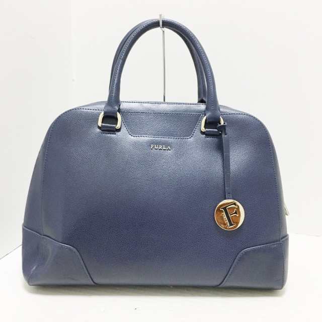 フルラ FURLA ハンドバッグ レディース - ネイビー レザー【中古