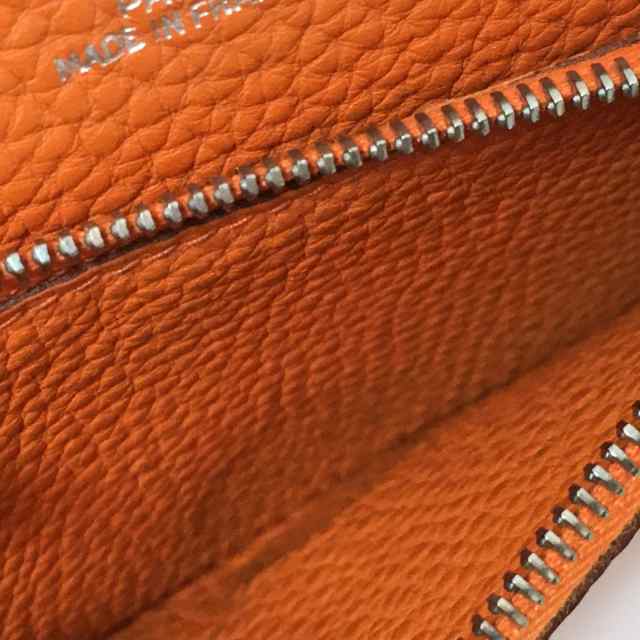 エルメス HERMES 2つ折り財布 レディース ドゴンコンパクト オレンジ