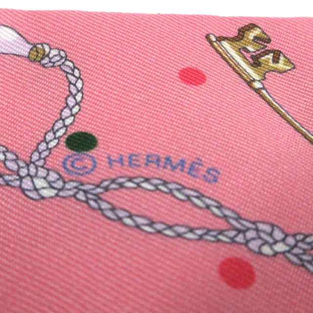 エルメス HERMES ツィリー ピンク×マルチ Les Cles a Pois/2022SS