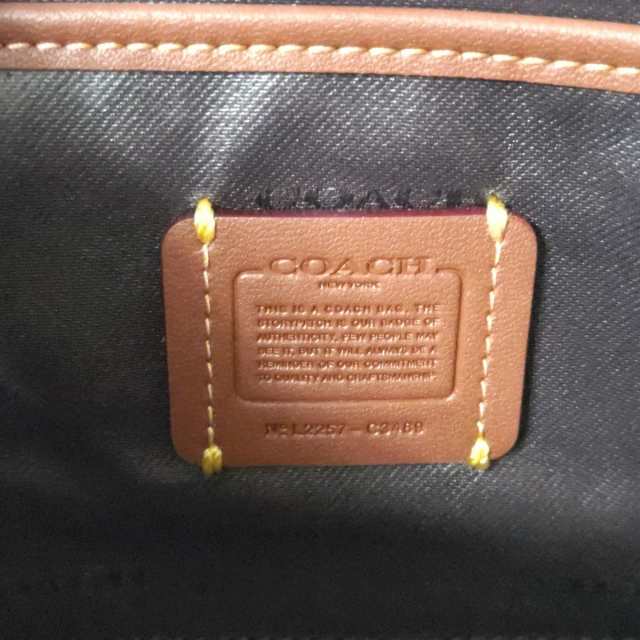 コーチ COACH ポーチ レディース 美品 - C3489 黒 レザー【中古