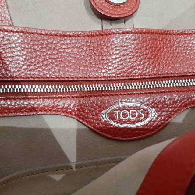 トッズ TOD'S トートバッグ レディース ジョイ レッド 内ポケット着脱