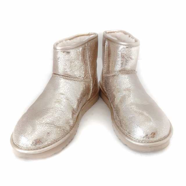 アグ UGG ショートブーツ JAPAN 25 レディース 美品 - 1125234 ゴールド ムートン【中古】20230921