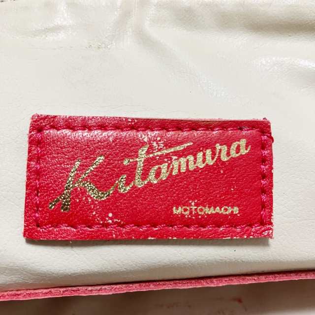 キタムラ KITAMURA ボストンバッグ レディース - レッド×ブラウン イヌ/型押し加工/本体ロックなし レザー【中古】20230928