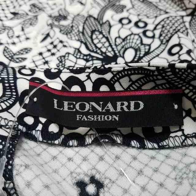 レオナール LEONARD ワンピース サイズ34 S レディース - 黒×白 クルー