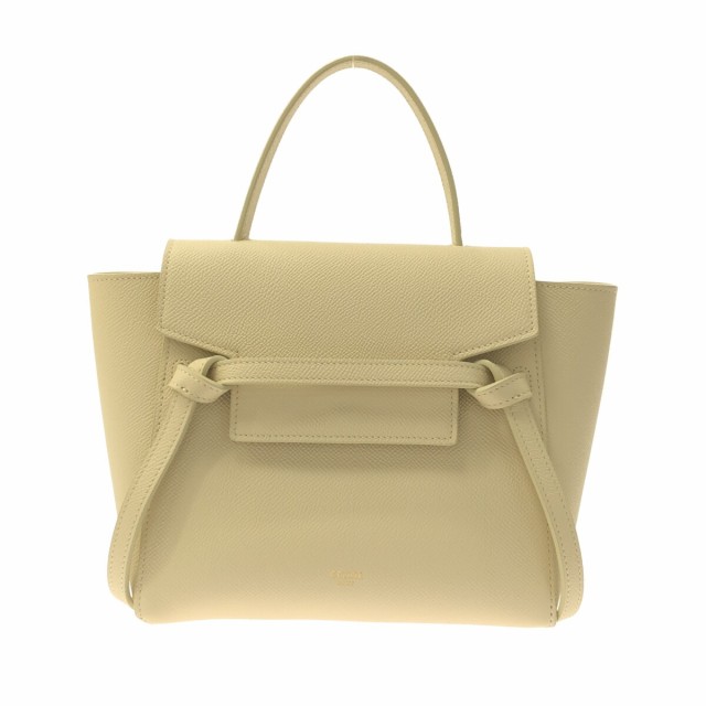 セリーヌ CELINE ハンドバッグ レディース 美品 ベルトバッグナノ アイボリー グレインドカーフスキン【中古】20231012｜au PAY  マーケット