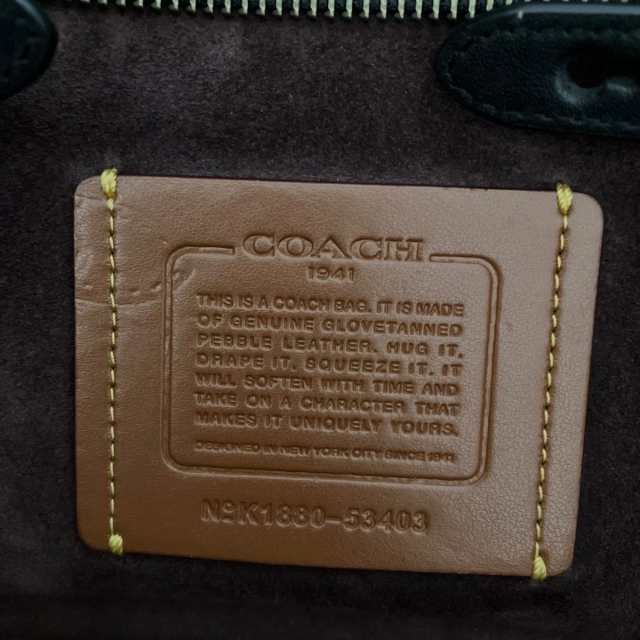 コーチ COACH ハンドバッグ レディース - 53403 黒 レザー【中古