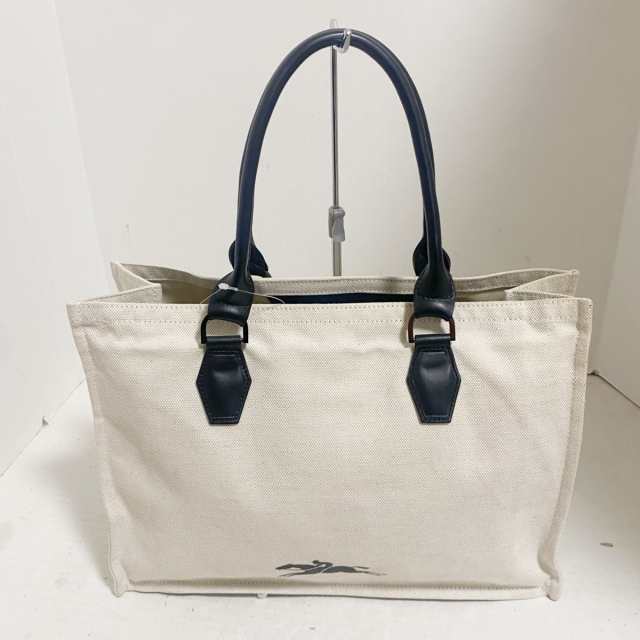 ロンシャン LONGCHAMP トートバッグ レディース 美品 - アイボリー×黒