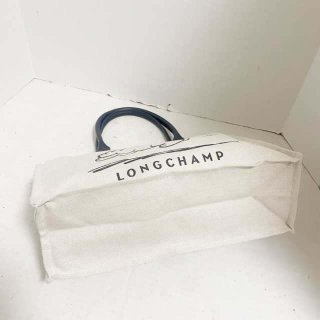 ロンシャン LONGCHAMP トートバッグ レディース 美品 - アイボリー×黒