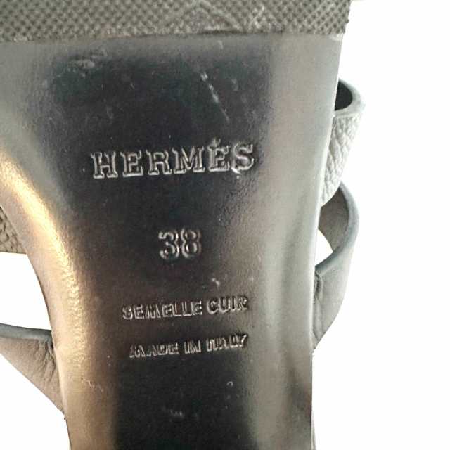 エルメス HERMES ミュール 38 レディース アミカ 黒 レザー【中古 ...