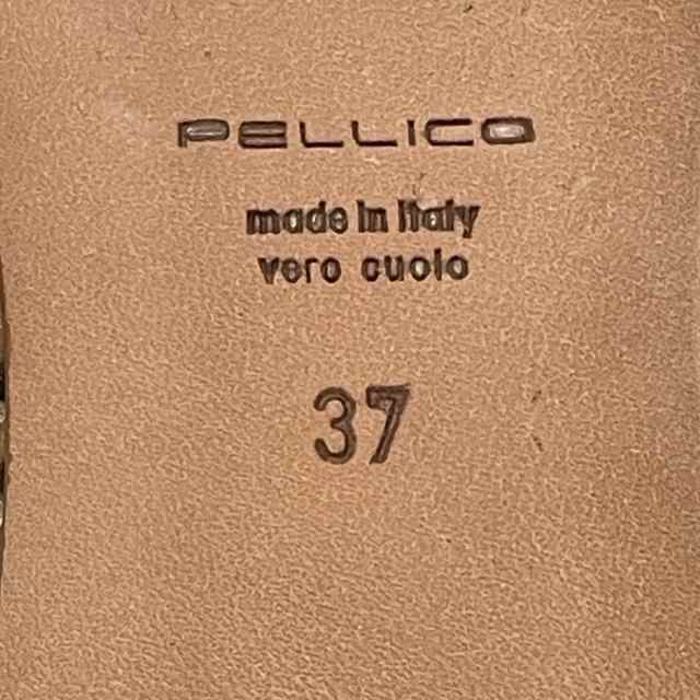 ペリーコ PELLICO フラットシューズ 37 レディース - アイボリー×黒