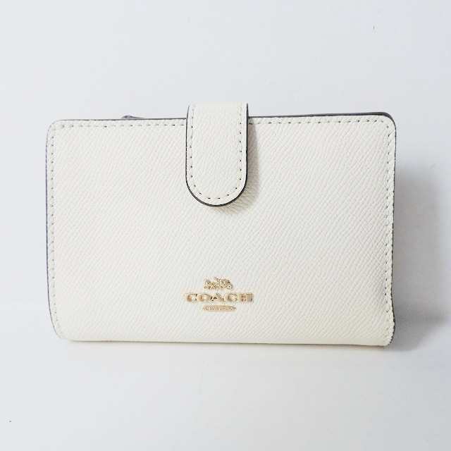 コーチ COACH 2つ折り財布 レディース 美品 - F11484 アイボリー ...