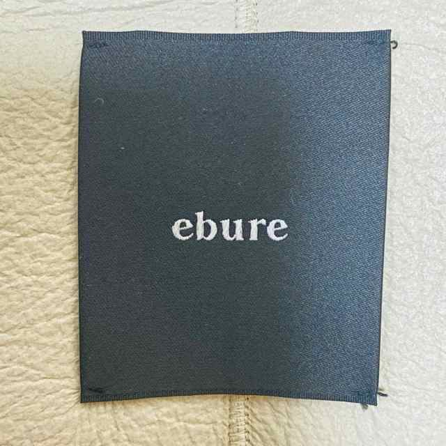 エブール ebure コート サイズ36 S レディース - 白×黒 長袖/ムートン