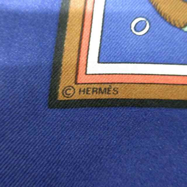 エルメス HERMES スカーフ レディース 新品同様 プチカレ ダーク