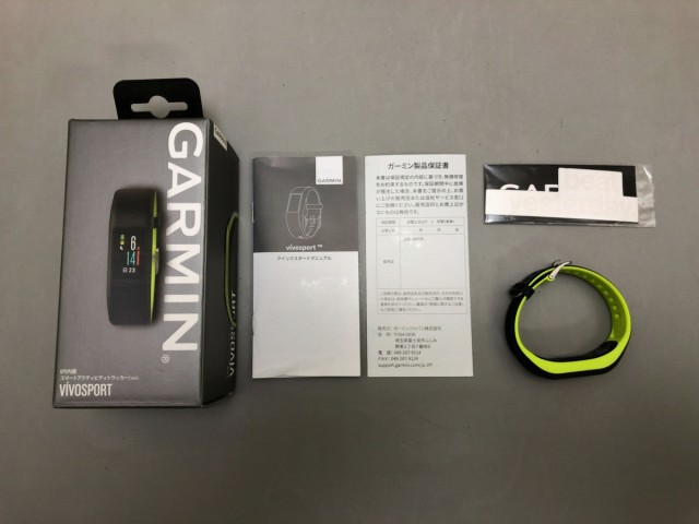 ガーミン GARMIN 腕時計 美品 vivosport 010-01789-73 ボーイズ ライム