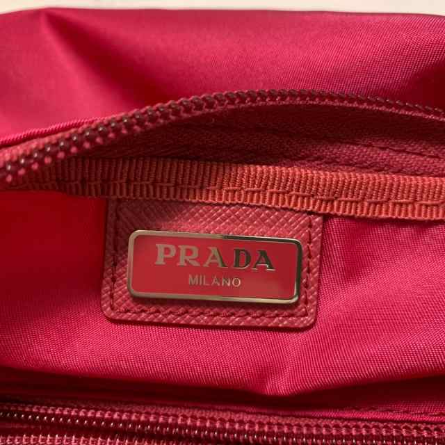 プラダ PRADA ポーチ レディース 美品 - ピンク ナイロン【中古