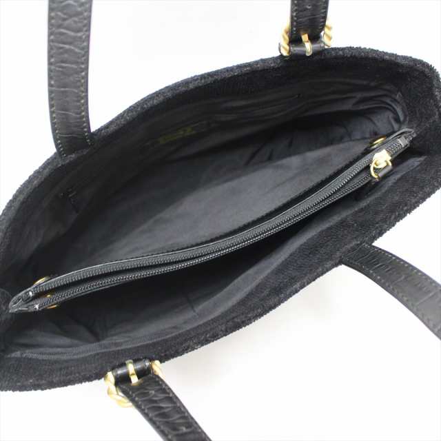 フェイラー ハンドバッグ - 黒 型押し加工