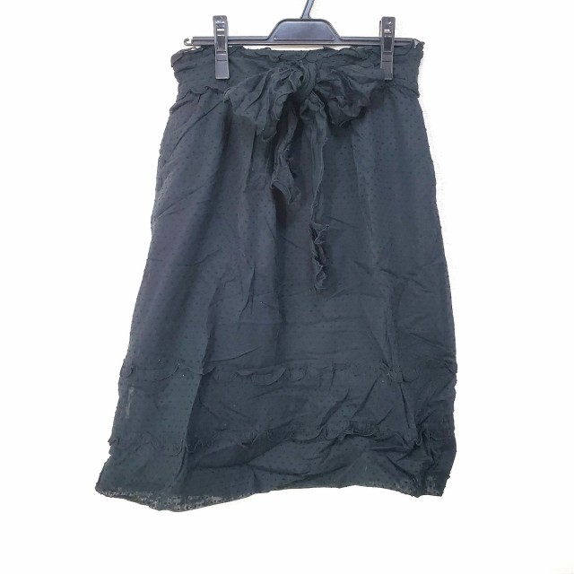 フェンディ FENDI スカート サイズ46 L レディース 美品 黒 ひざ丈