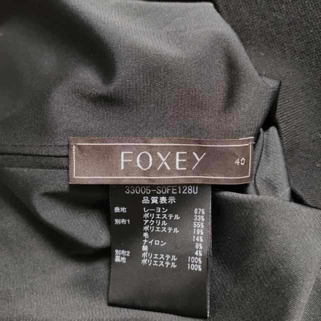 フォクシー FOXEY ワンピース サイズ40 M レディース 美品 - 黒×白 ...