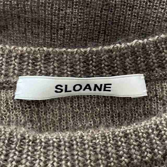 スローン SLOANE 長袖セーター サイズ2 M レディース - グレーベージュ クルーネック【中古】20231024