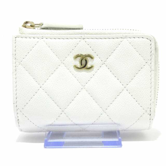 シャネル CHANEL 3つ折り財布 レディース 美品 マトラッセ スモール ...