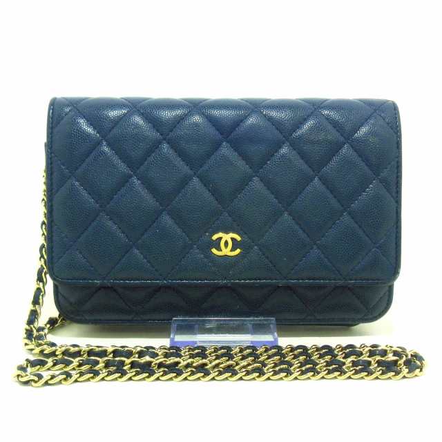 シャネル CHANEL 財布 レディース マトラッセ AP0250 ネイビー