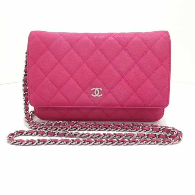 シャネル CHANEL 財布 レディース マトラッセ A33814 ピンク チェーン ...