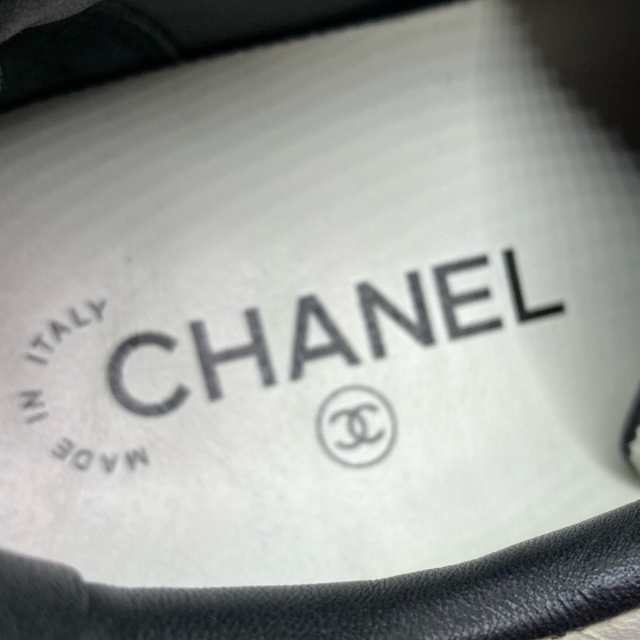 シャネル CHANEL スニーカー 37 レディース - G34085 白×黒 ココマーク