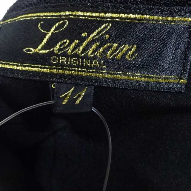 レリアン Leilian ワンピース サイズ11 M レディース 美品 - 黒×ダーク ...