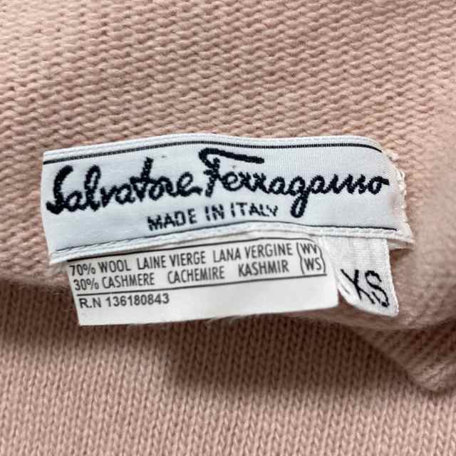 サルバトーレフェラガモ SalvatoreFerragamo 長袖セーター サイズXS レディース - ライトピンク ハイネック【中古】20231017