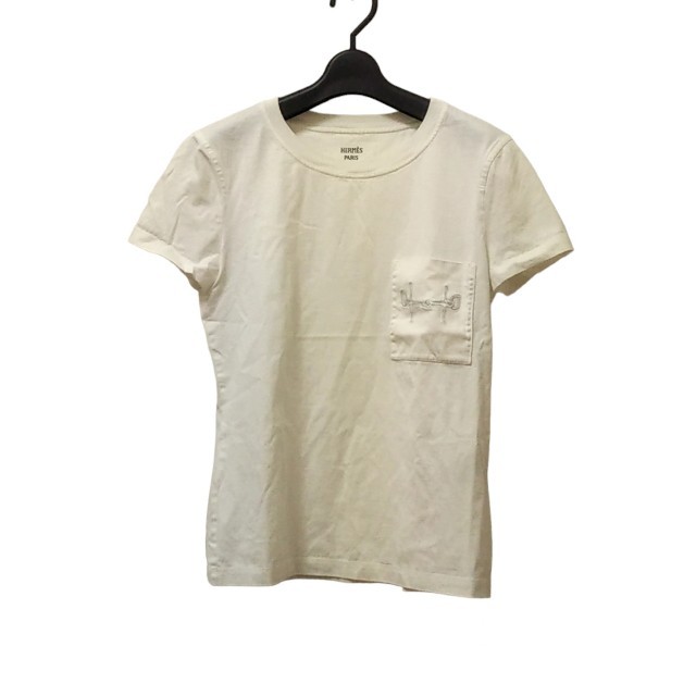 エルメス HERMES 半袖Tシャツ サイズ34 S レディース - 白【中古