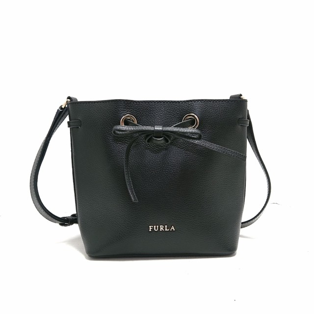 美品‼︎ FURLA リボン 巾着型 ショルダーバッグ-