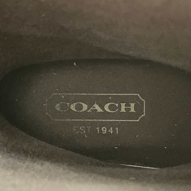 コーチ COACH レインブーツ 9M レディース - ダークブラウン×ベージュ